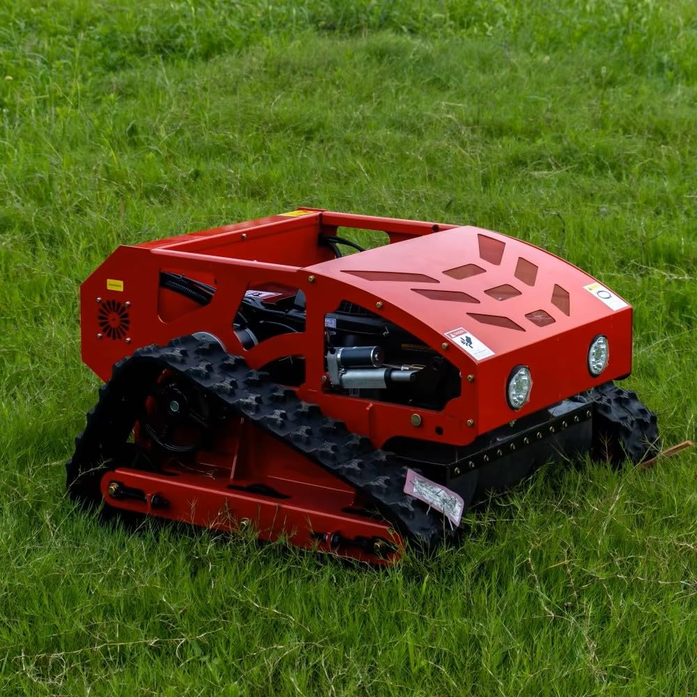 Remote Control Lawn Mower, 9HP Gas Powered 45° Slope-Capable Tracked Mower, All-Terrain Hillside Mowing Machine for Professional Landscaping