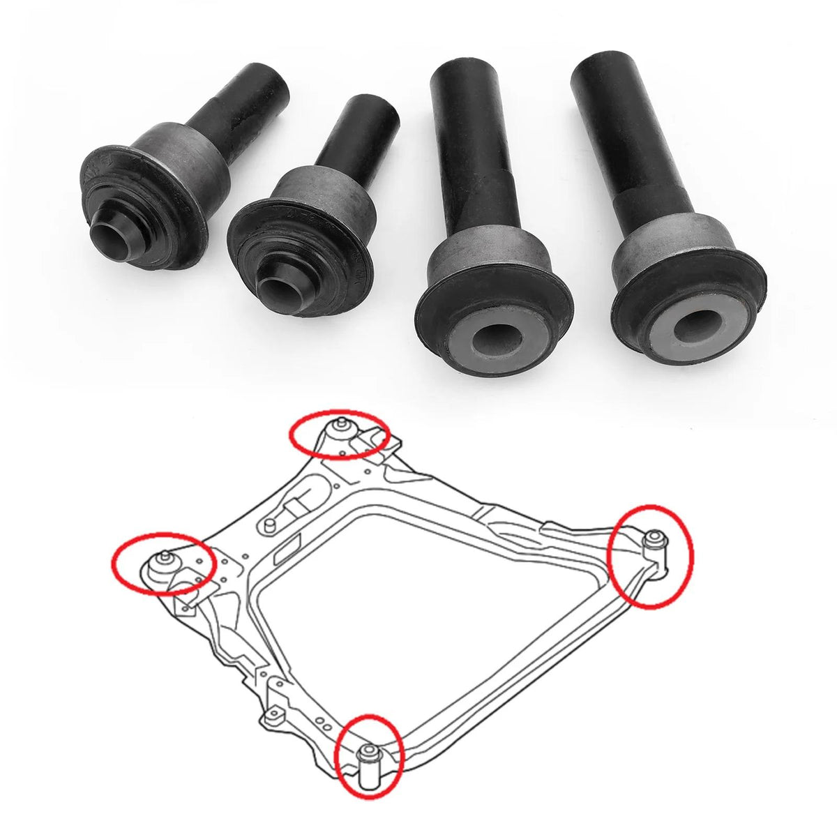 Nissan Rogue X-Trail 4 Engine Cradle Front Subframe Crossmember Bushing Generic