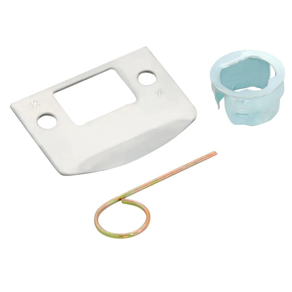 Accent Satin Nickel Privacy Bed/Bath Door Lever with Addison Trim