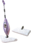 Shark S3504AMZ Steam Pocket Mop Hard Floor Cleaner with 1 Rectangle and 1 Triangle Mop Head, Natural Powerful Steam, Easy Maneuvering, Triangle &amp; Rectangle Washable Pads, Quick Drying, Purple