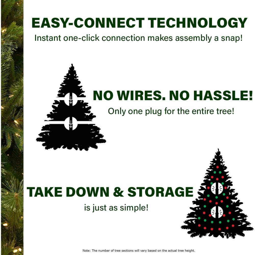 7.5 ft. Pre-Lit Flocked Elk Mountain Snow Artificial Christmas Tree