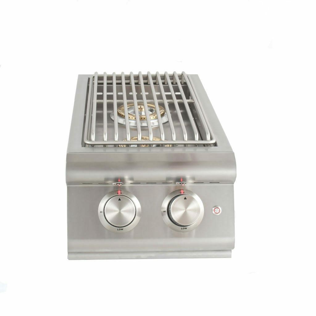 Blaze Built-In LTE Double Side Burner with Lights - Natural Gas