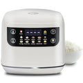 Portable Digital Rice Cooker, 6-Cup (Uncooked)/12-Cup (Cooked) Small Rice Maker with Steaming Basket, Mini Rice Cooker with 2L Removable Nonstick Inner Pot, 10 Menu Options, Auto Keep Warm, 24 Hour Delay Timer, White