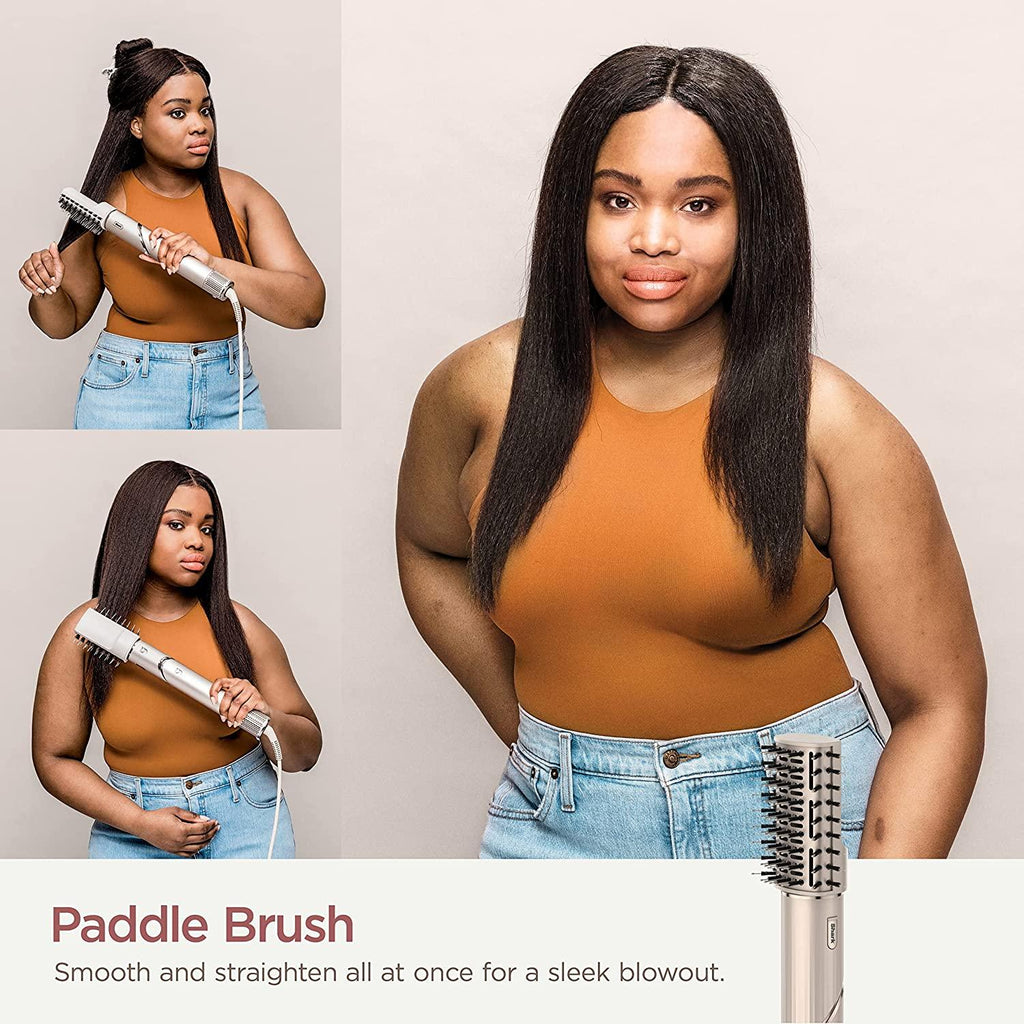 Shark HD430 FlexStyle Air Styling &amp; Drying System, Powerful Hair Blow Dryer &amp; Multi-Styler with Auto-Wrap Curlers, Paddle Brush, Oval Brush, Concentrator Attachment, Stone