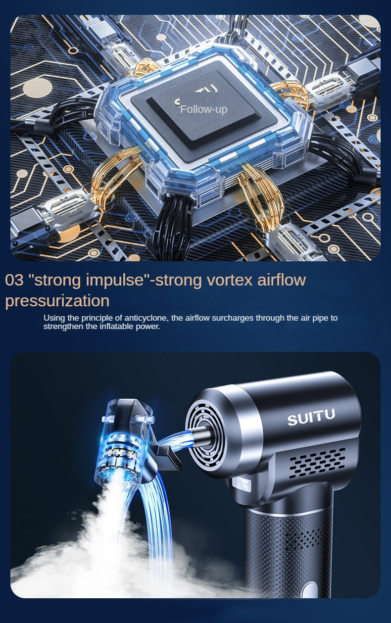 150PSI Handheld Air Compressor Electric Wireless Portable Tire Inflator Pump Digital Display LED Emergency Light Automatic Tire Inflator Equipment Car