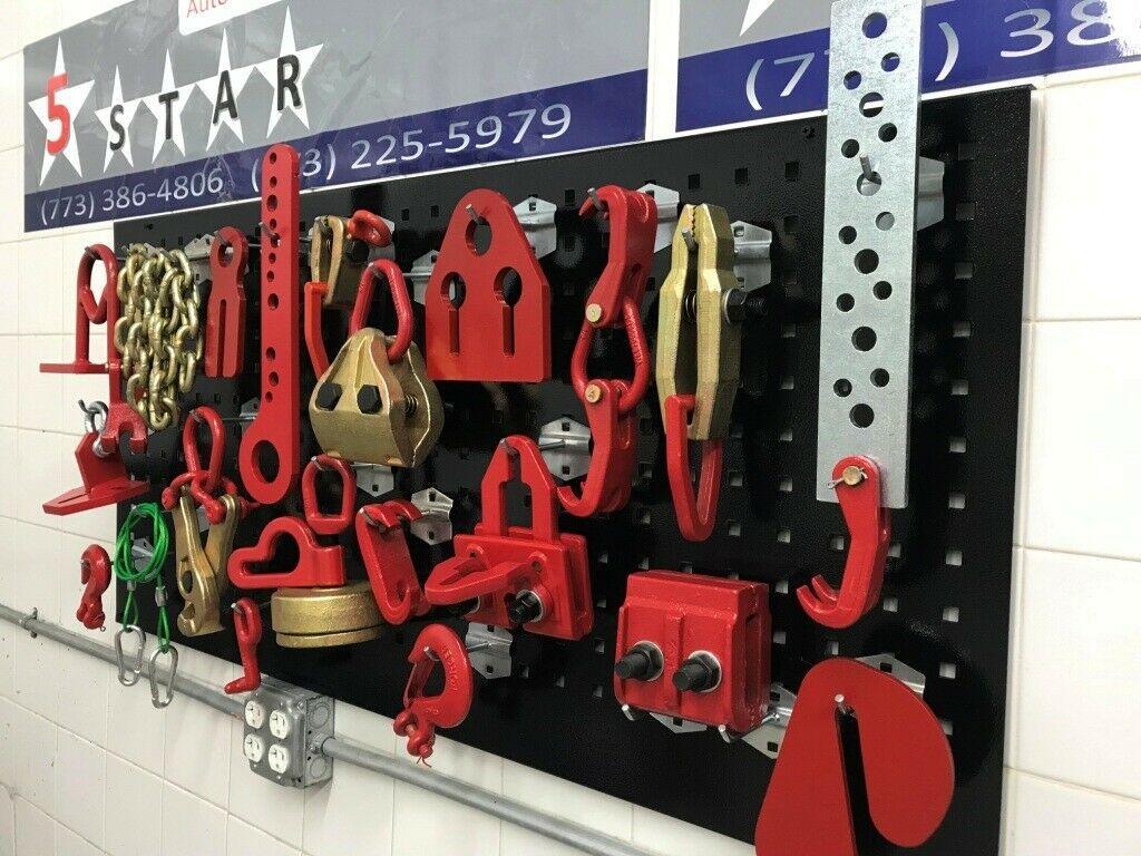 SET#34 AUTO BODY FRAME MACHINE HEAVY DUTY 21 PIECE PULLING TOOLS AND CLAMPS