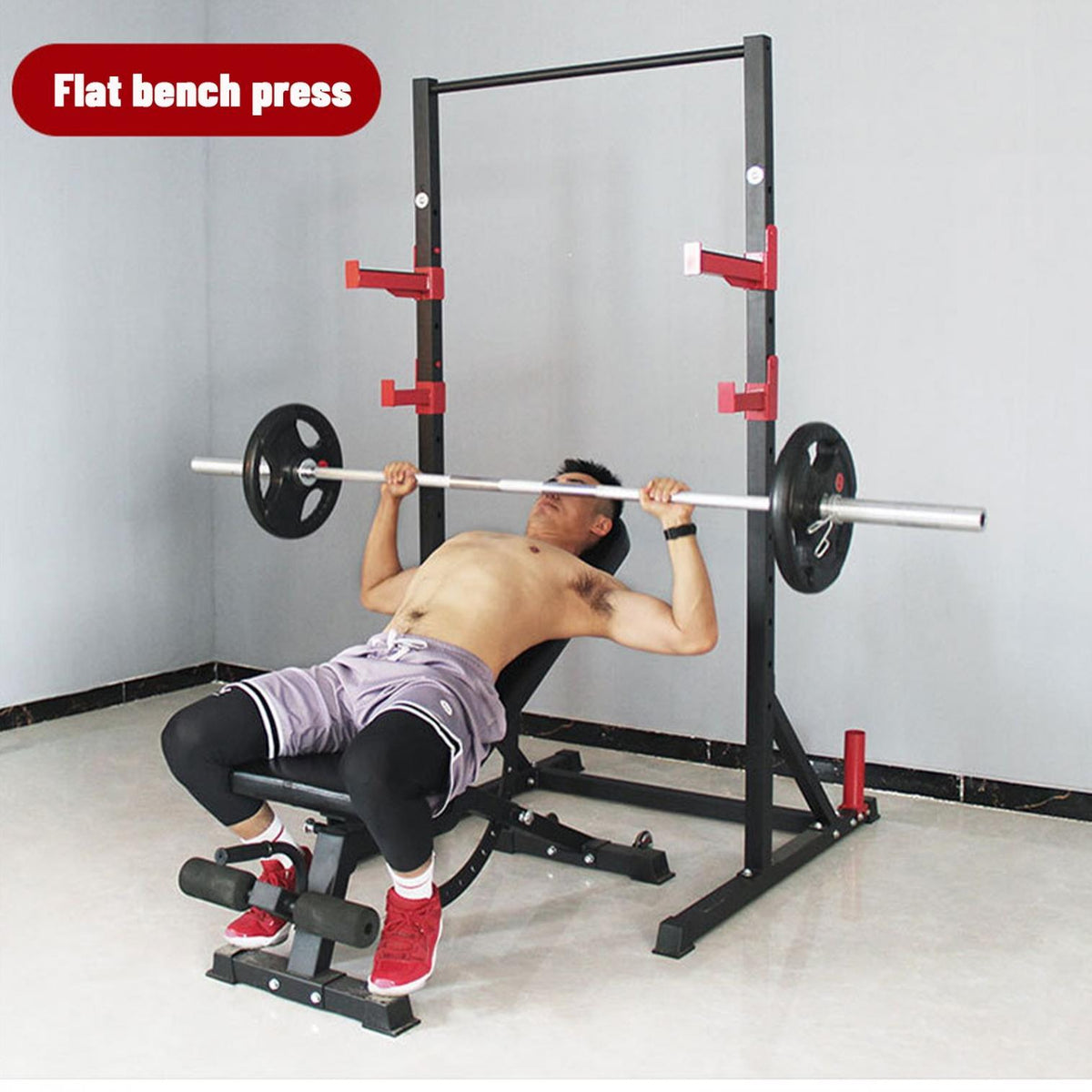 Yotoy Multifunctional Pull-ups Zones Squat Stand Rack Power Cage, Barbell Rack