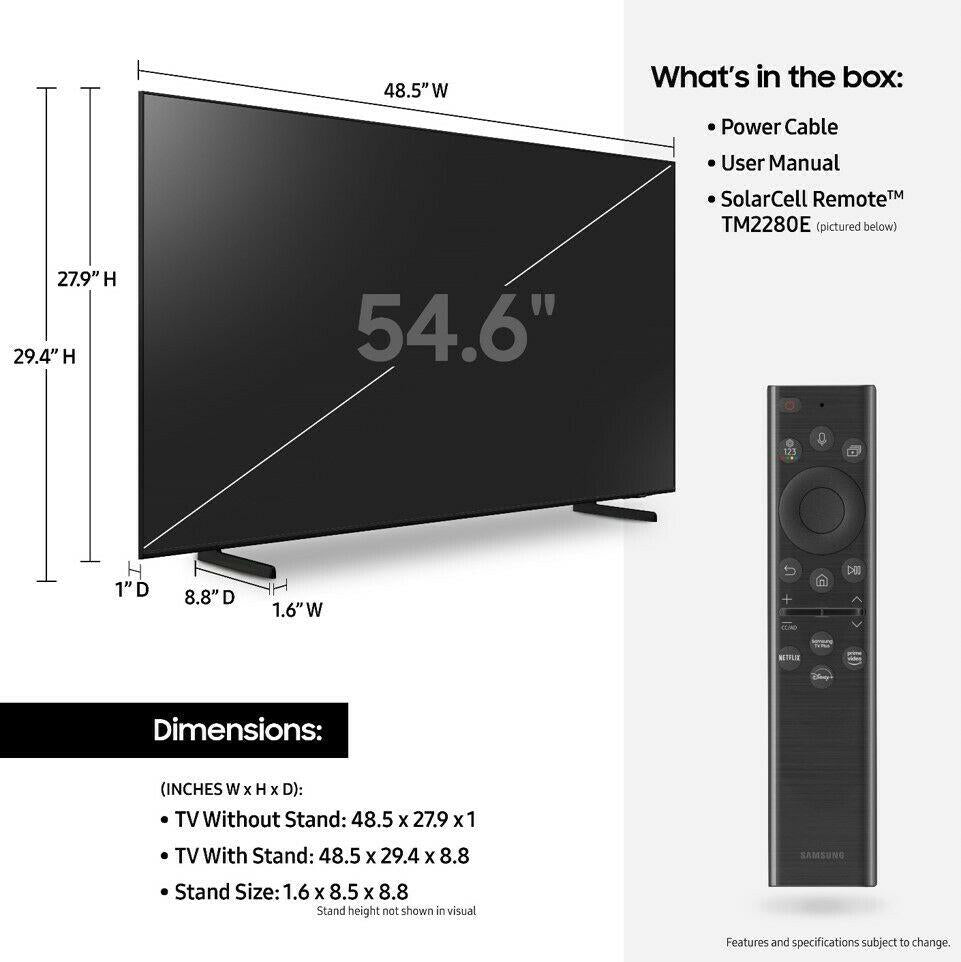 samsung q60b 55" 4k ultra hd smart qled tv - 2024 model