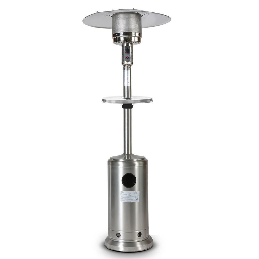 Fashnice Stainless Steel Outdoor Heating Waterproof Cover Portable Patio Heaters With Dinner Plate 46000BTU Propane Garden Home