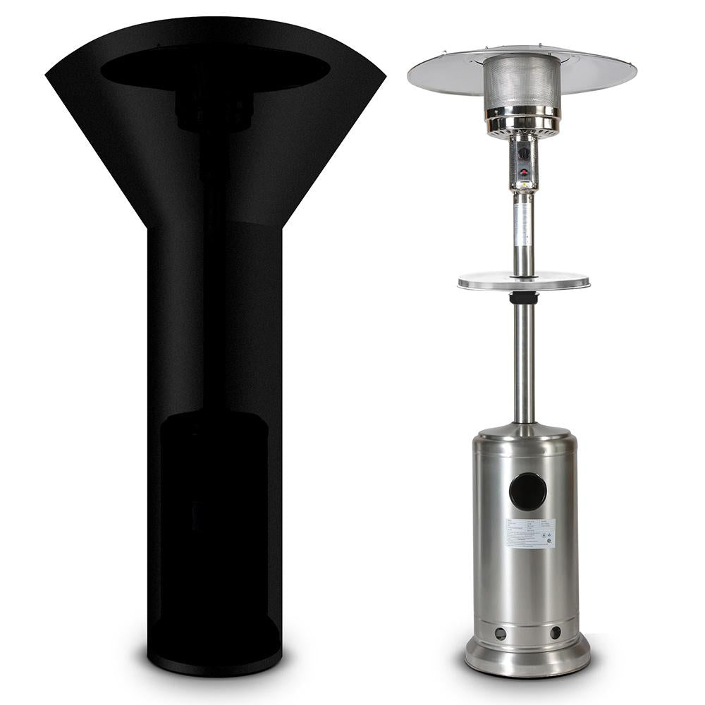 Fashnice Stainless Steel Outdoor Heating Waterproof Cover Portable Patio Heaters With Dinner Plate 46000BTU Propane Garden Home