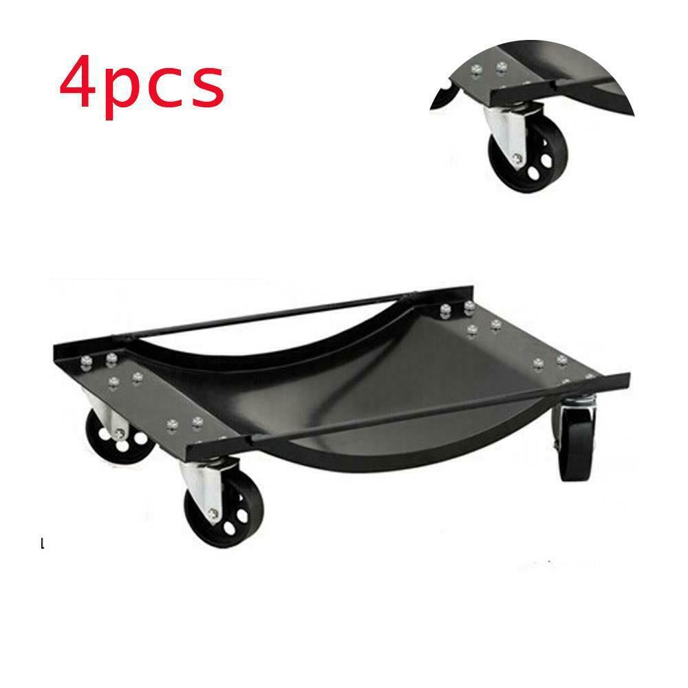4-Pack Car Auto GaraService Wheel Dollies 4,000lb Capacity Black