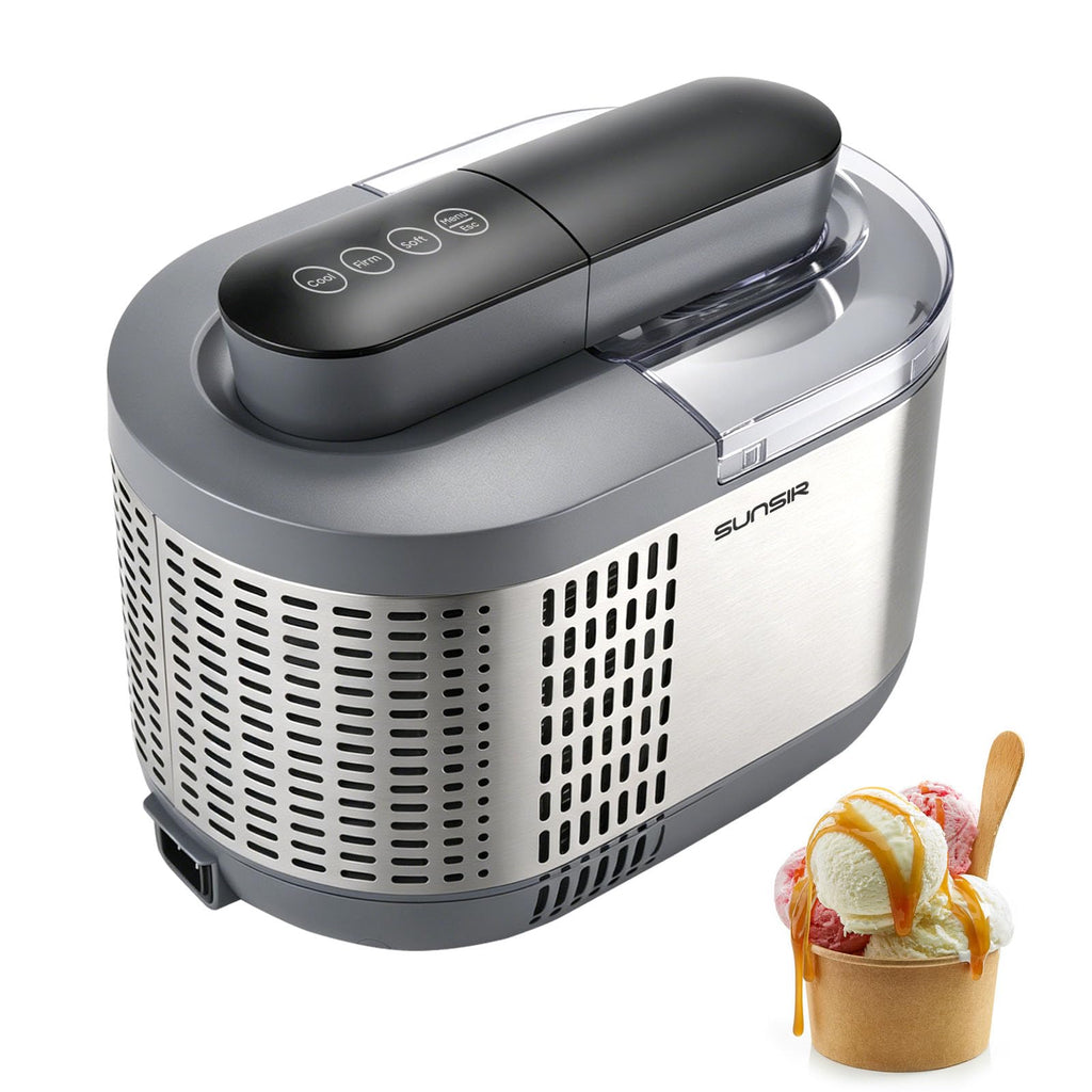 Premium Automatic Single Serve Semi-Conductor Ice Cream Maker, No Pre-Freezing -in Cooling System, 1.2 Pint (600ml), Soft & Firm Modes with 6H Keep Cool, Gelato & Sorbet Machine for Home | Homemade Ice Cream, Frozen Desserts