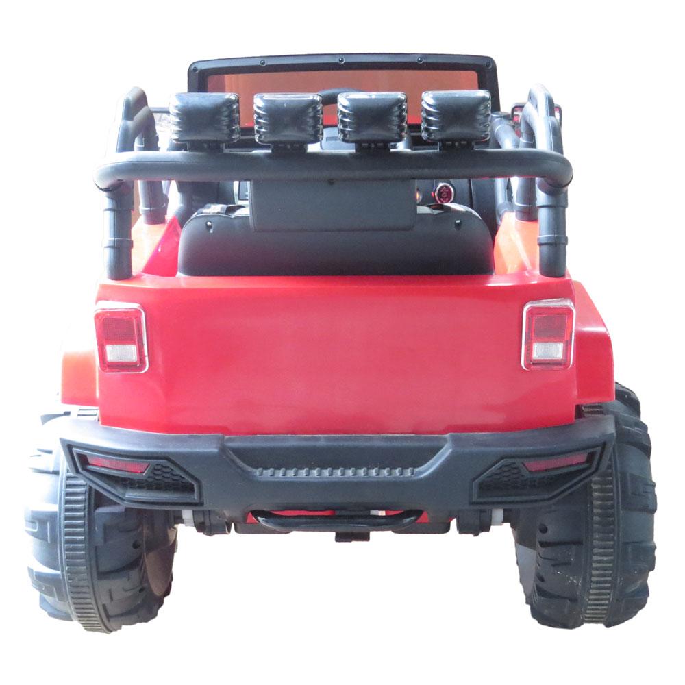 12V Power Kids Ride-On Car Truck with R/C Parental Remote + Rubber Wheels + Leather Seat + MP3 Music Player + LED Lights (Red)