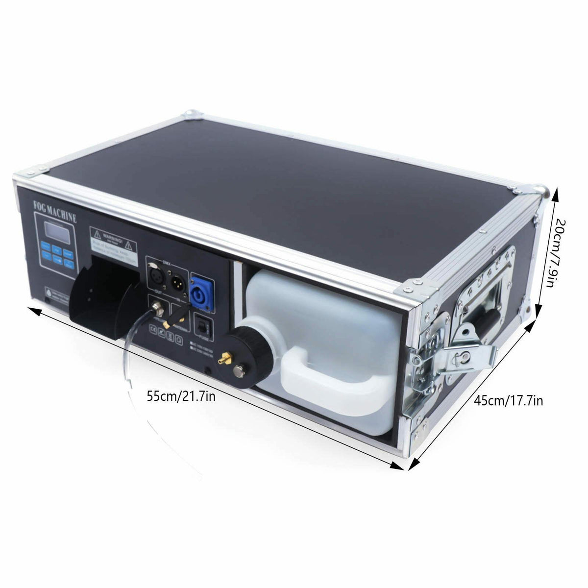 CNCEST Stage Fog Machine DMX Stage Mist Haze Machine 3.5L w/ Flight Case Package DJ KTV Party Hazer 3.5L 1.5KW