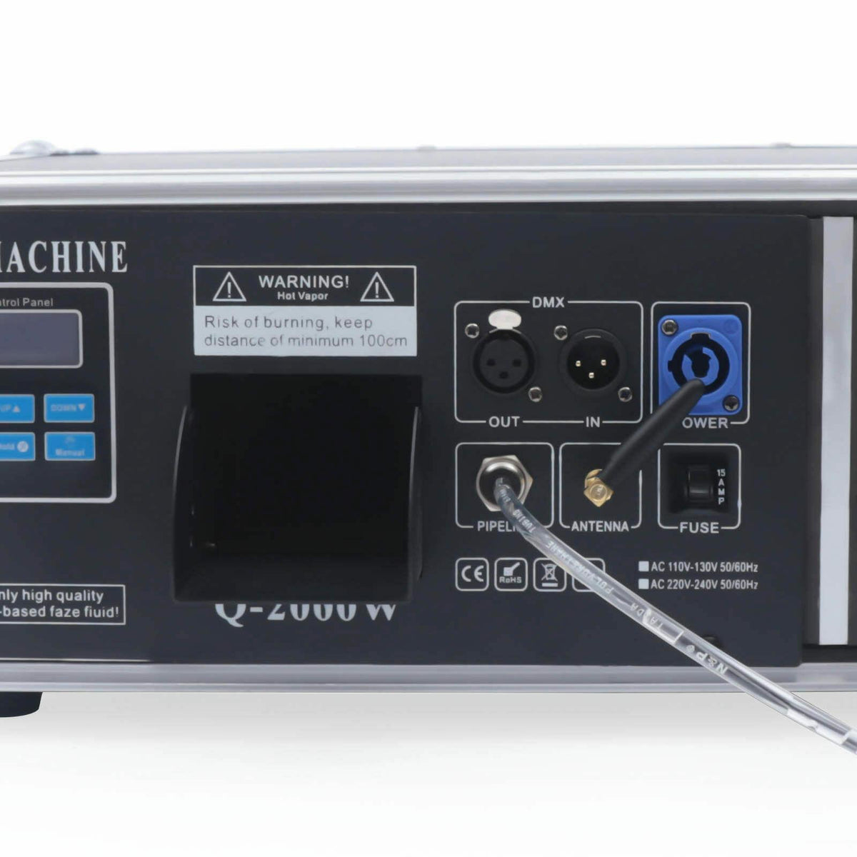 CNCEST Stage Fog Machine DMX Stage Mist Haze Machine 3.5L w/ Flight Case Package DJ KTV Party Hazer 3.5L 1.5KW