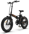 Aostirmotor Folding Electric Bike 500W 36V 13AH Ebike Removable Lithium Battery Ebike,20”4 inch Fat Tire Electric Bicycle,Ebike for Adults (Black)