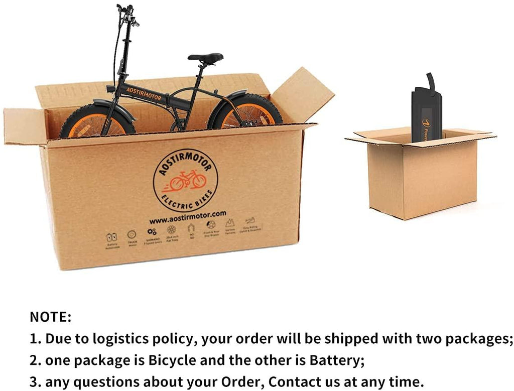 Aostirmotor Folding Electric Bike 500W 36V 13AH Ebike Removable Lithium Battery Ebike,20”4 inch Fat Tire Electric Bicycle,Ebike for Adults (Black)