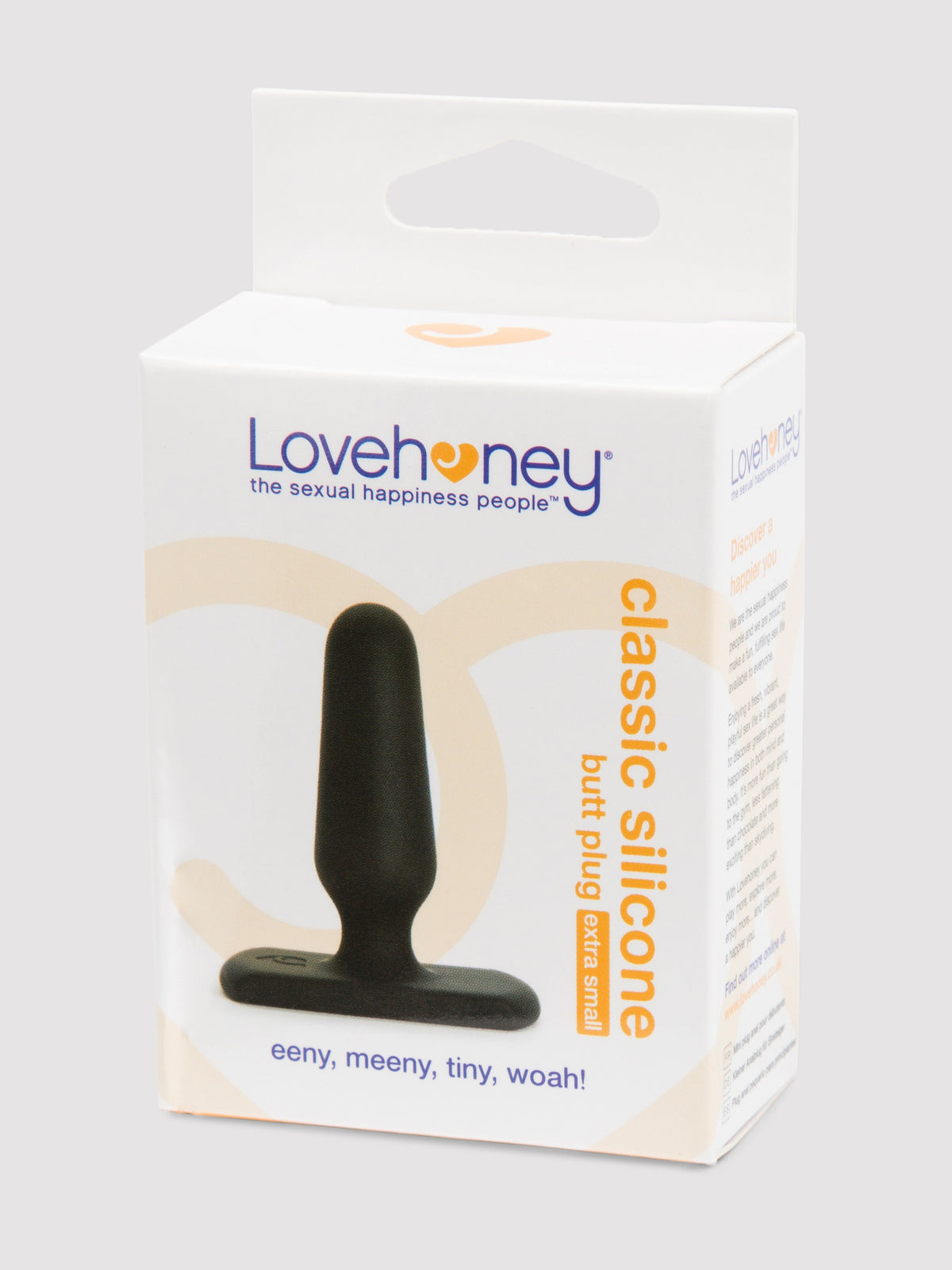 Lovehoney Classic Silicone Extra Petite Beginner's Butt Plug, Black