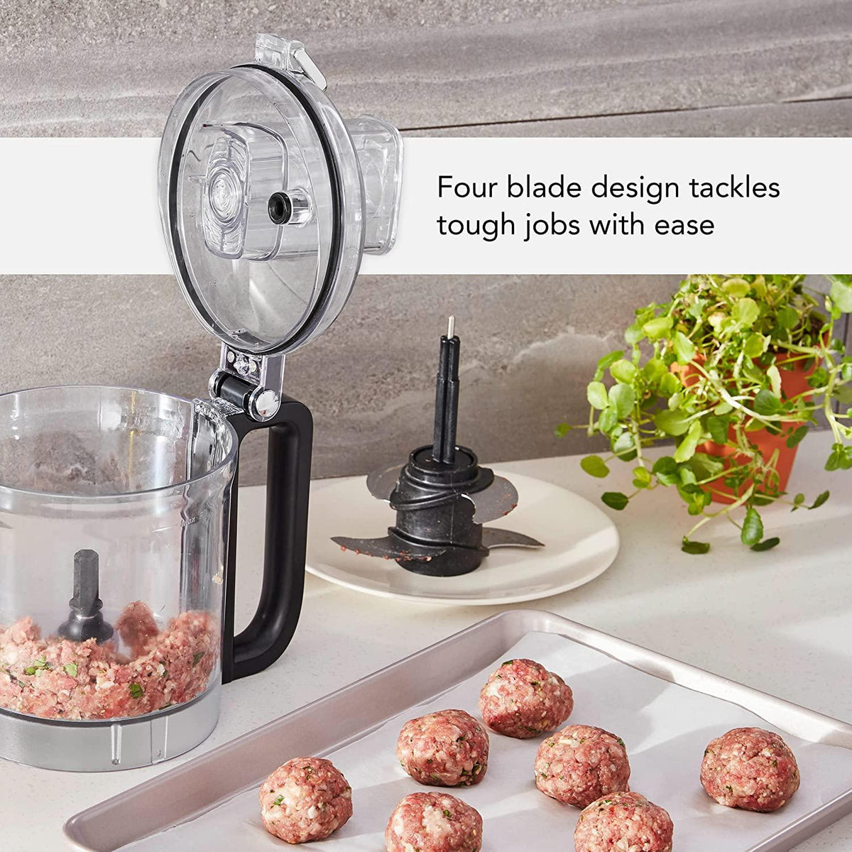 KitchenAid 9 Cup Food Processor, Onyx Black