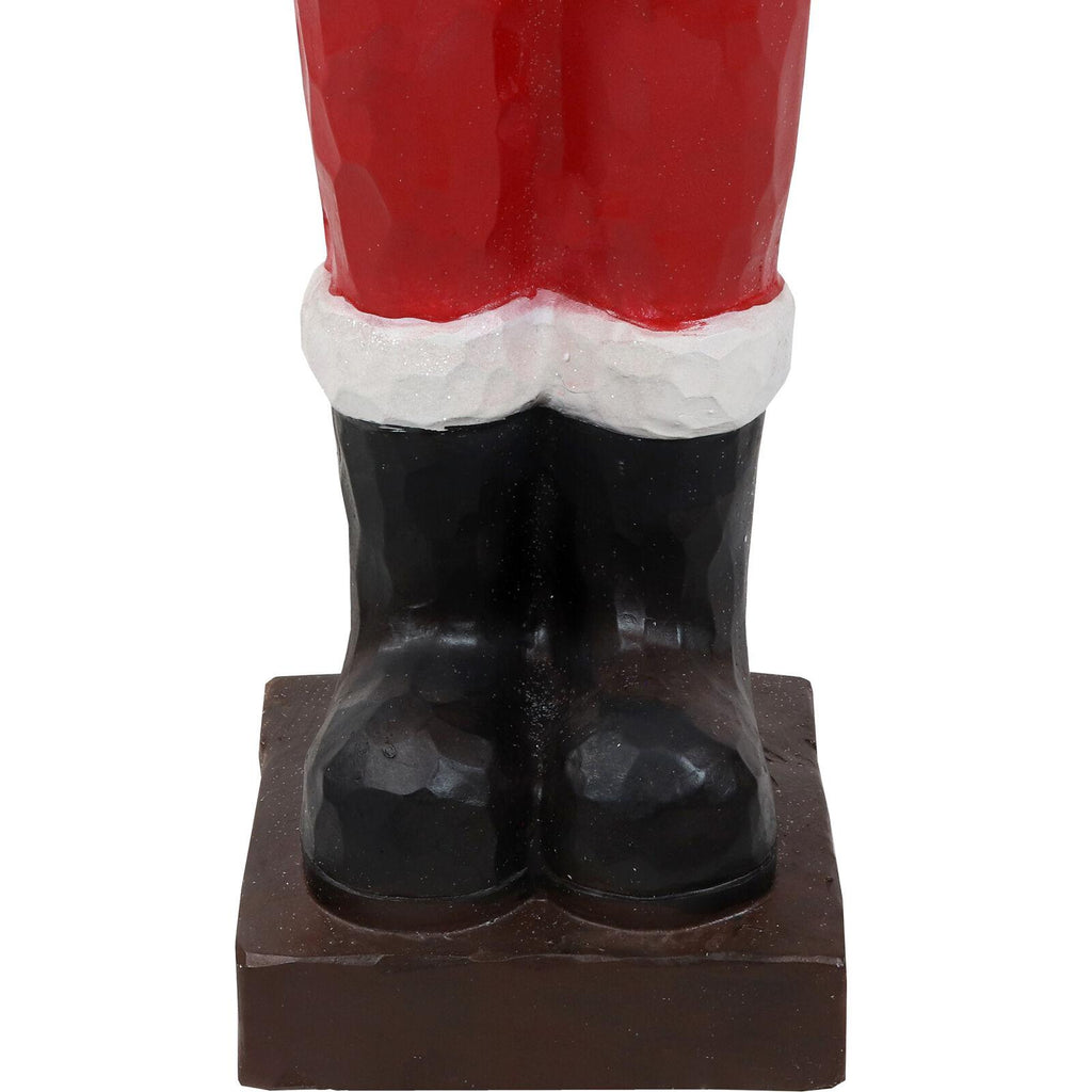Sunnydaze Santa with Christmas Wreath Outdoor Holiday Statue - 46.5 Inches