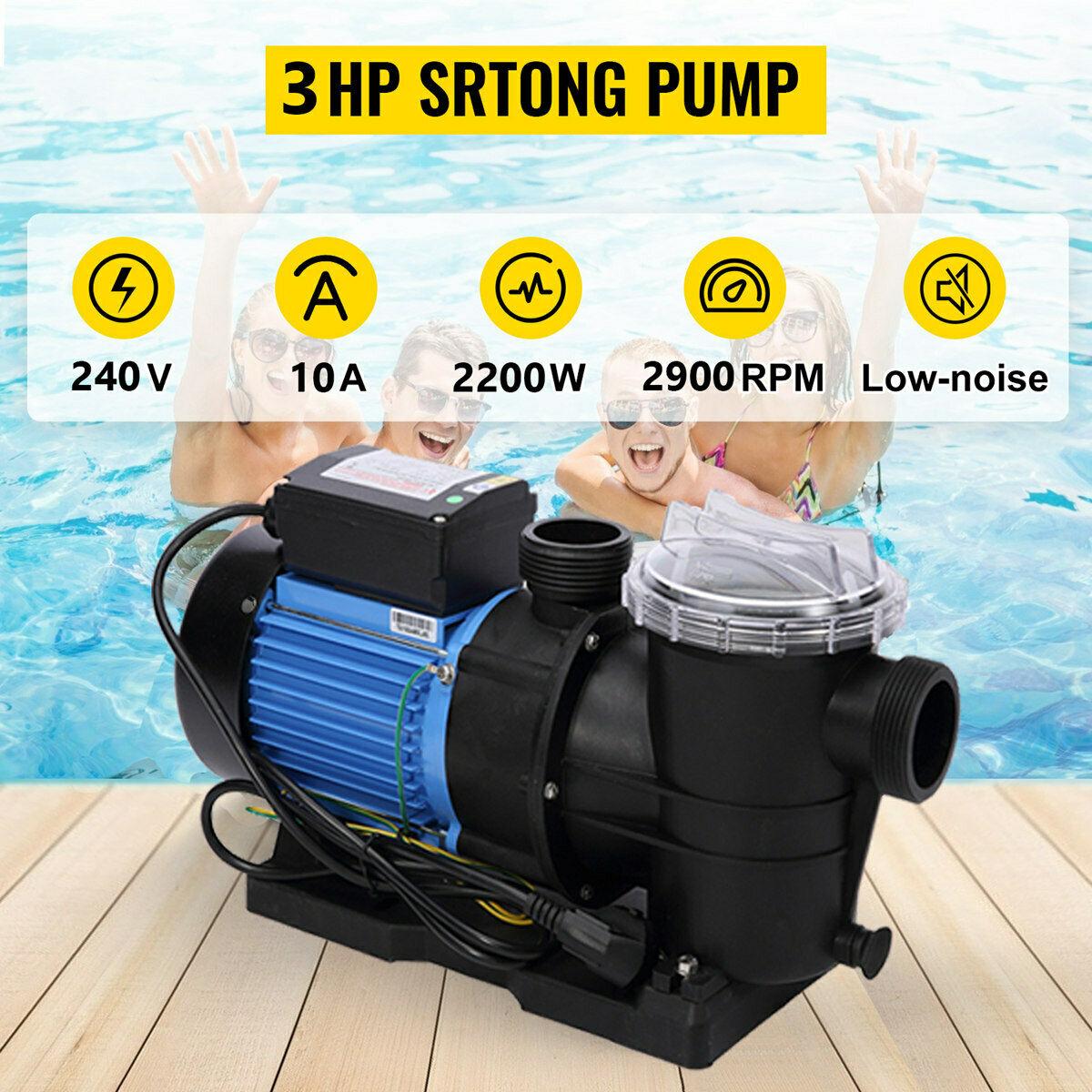 3hp in-ground swimming pool pump motor strainer generic hayward replacemen