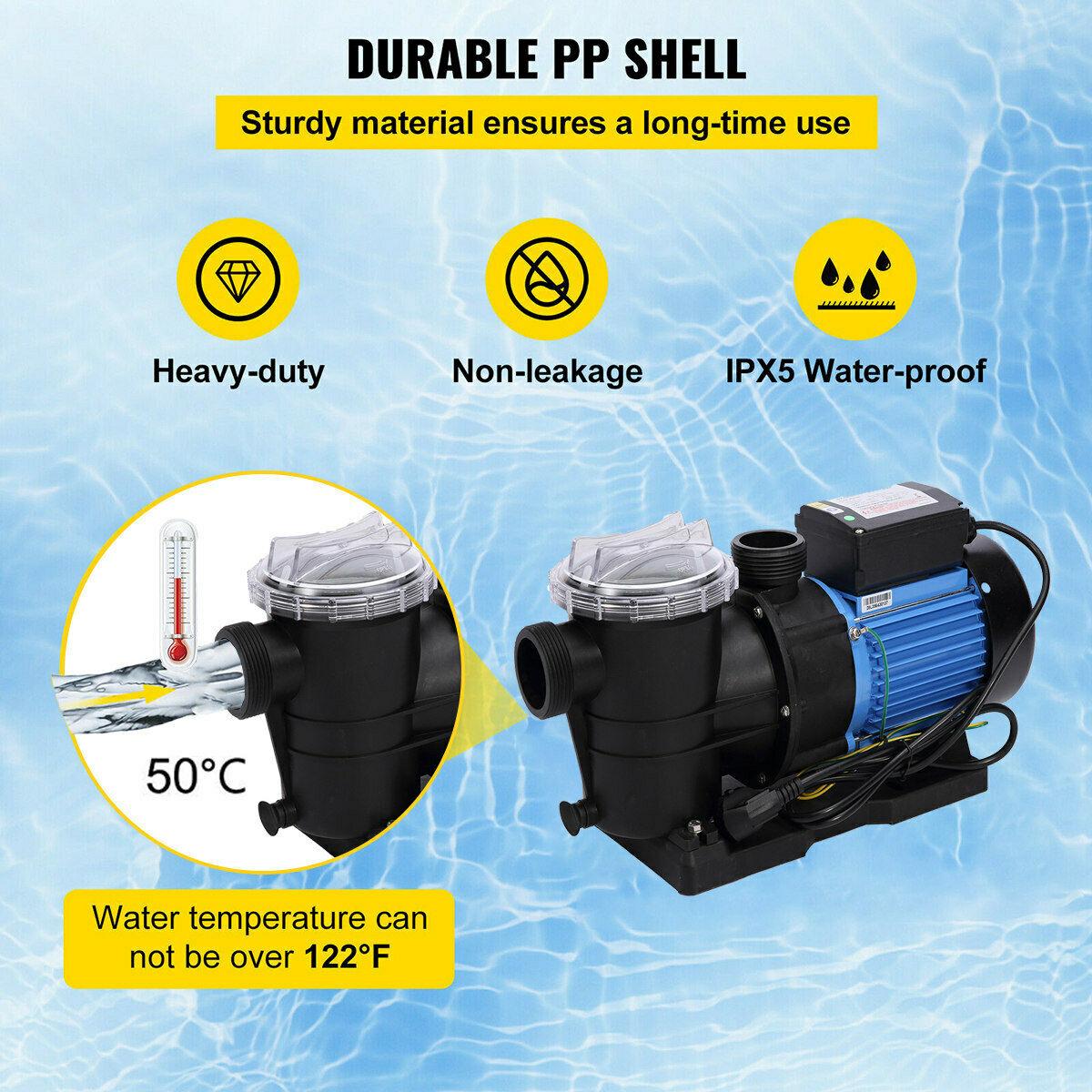 3hp in-ground swimming pool pump motor strainer generic hayward replacemen