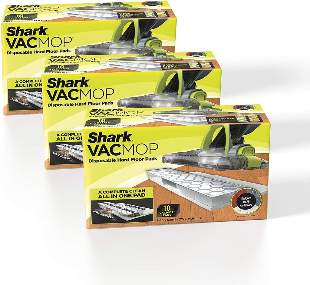 Shark VMP30 VACMOP Disposable Hard Floor Vacuum and Mop Pad Refills White, 30 Count (pack of 1) (Packaging May Vary)