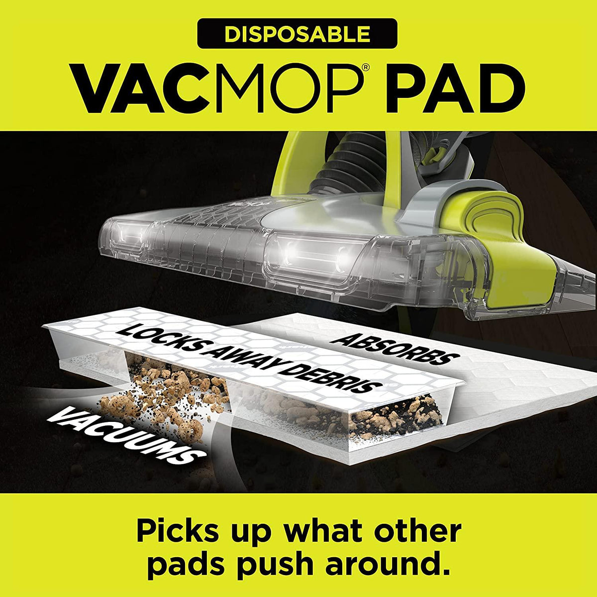 Shark VMP30 VACMOP Disposable Hard Floor Vacuum and Mop Pad Refills White, 30 Count (pack of 1) (Packaging May Vary)
