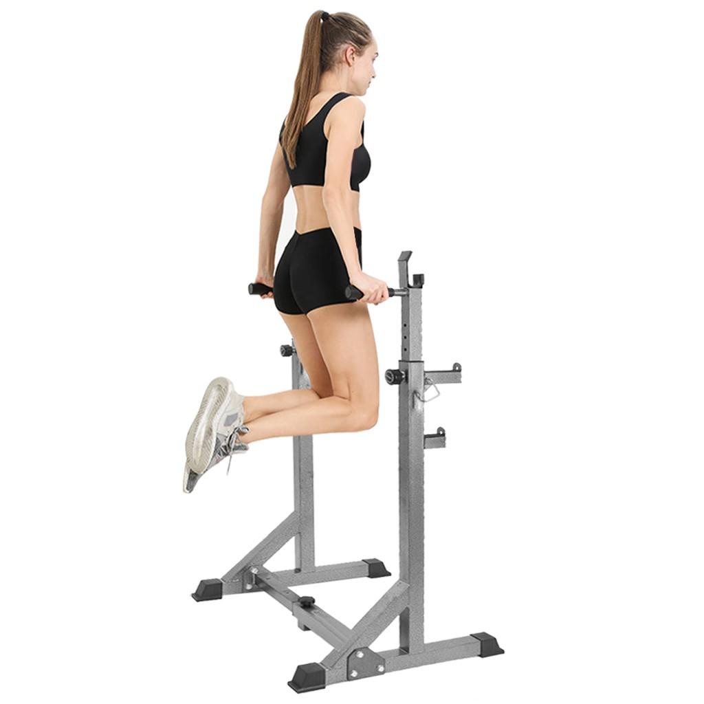 Adjustable Barbell Rack Weight Lifting Bench Press Squat Rack