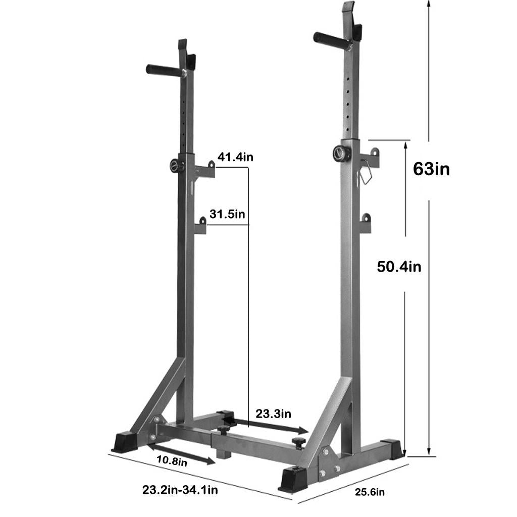 Adjustable Barbell Rack Weight Lifting Bench Press Squat Rack