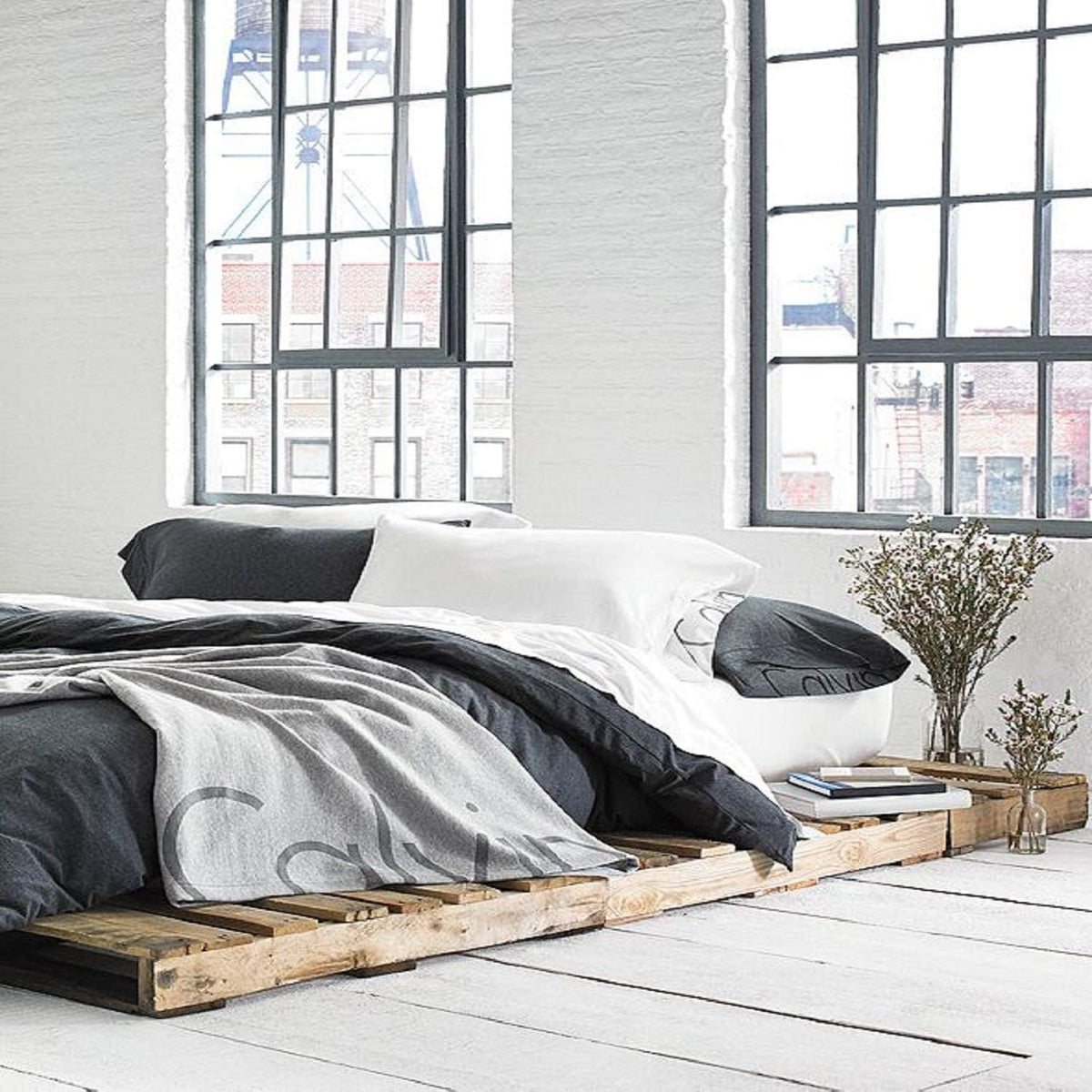 Calvin Klein Modern Cotton Body Solid 1 Piece Duvet Cover, King Size, Cotton Modal 170 GSM (Charcoal)