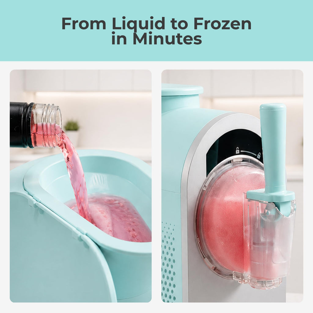 7-in-1 Soft Serve Ice Cream and Slushy Machine, 1.6 Quarts, with -in Compressor, Self-Cleaning Mode, LCD Touch Control, and Adjustable Firmness, (Turquoise)