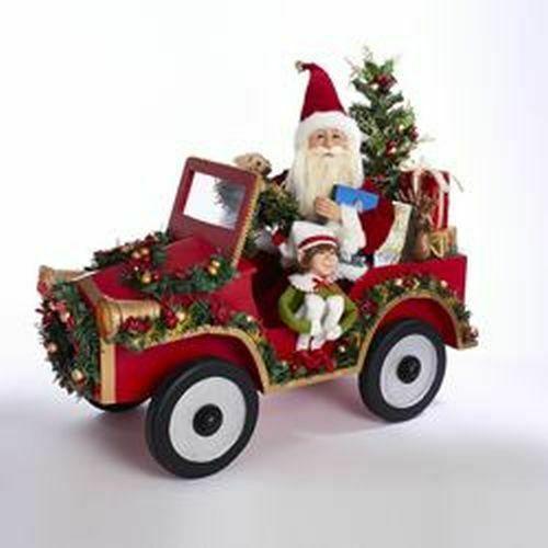 Kurt Adler 22" Santa Driving Car Tablepiece