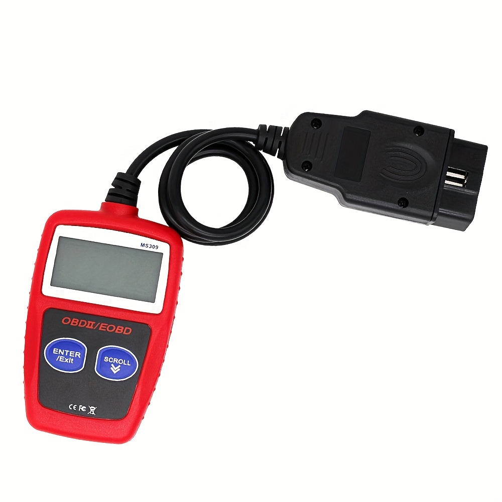 Universal OBD II Car Engine Fault Code Reader Turn Off Engine Light Emission Monitor Status Data Tester Diagnostic Scan MS300 OBD2 MS309 Clear CVN