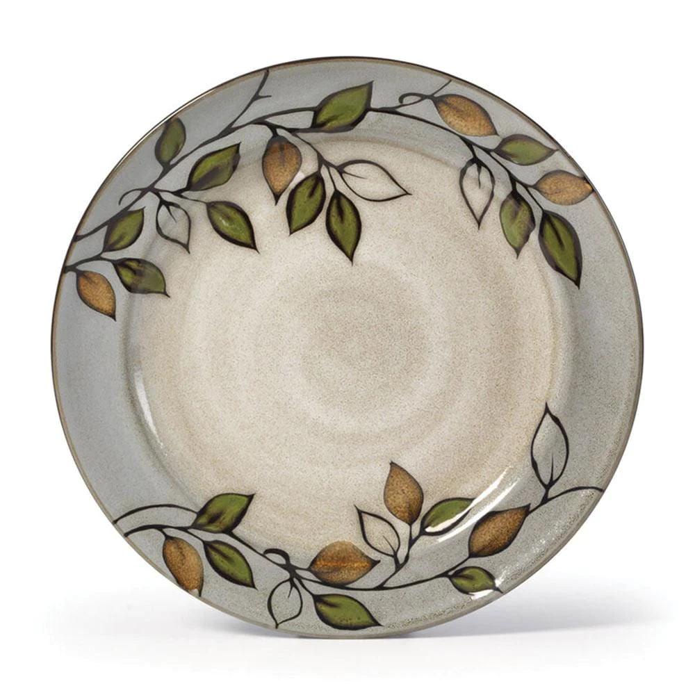 Rustic Leaves Set of 4 Dinner Plates