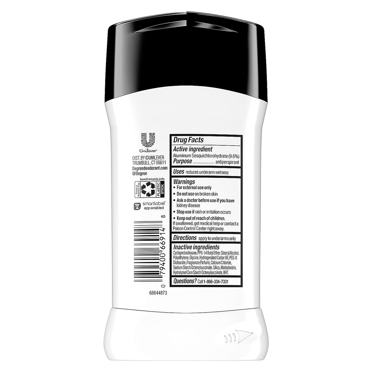 Degree Men UltraClear Antiperspirant Deodorant Fresh, Pack of 12, 72-Hour Sweat &amp; Odor Protection Antiperspirant For Men With MotionSense Technology 2.7 oz