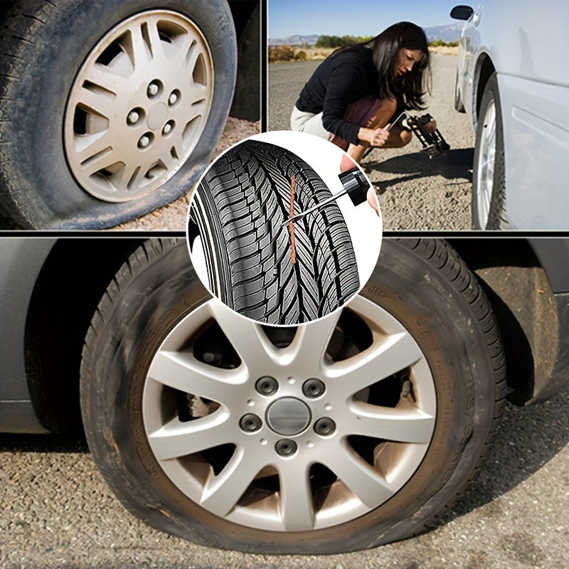 50PCS Tire Repair Strips: ly and Easily Fix Car and Motorcycle Tires!