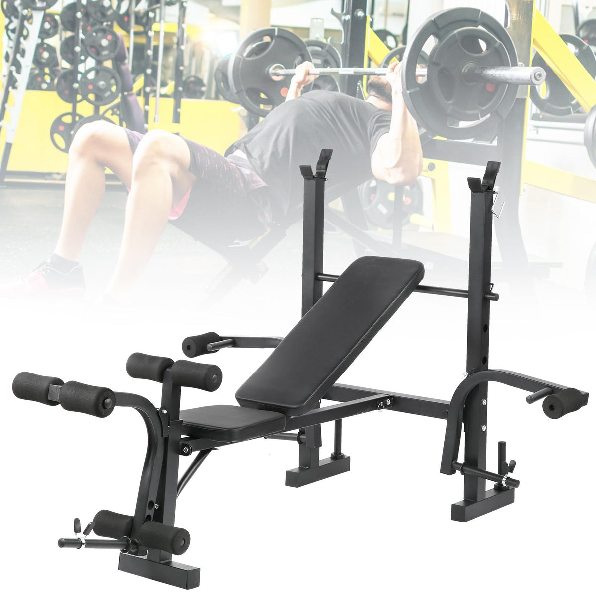Zerone Multifunctional Household Fitness Adjustable Weightlifting Bench Exercise Equipment,Adjustable Weightlifting Bench