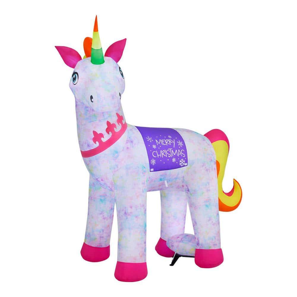 7 ft Tie Dye Unicorn Holiday Inflatable