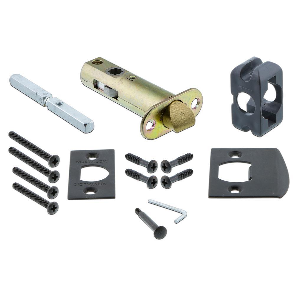 Studio Plate 2-3/8 in. Backset Oil-Rubbed Bronze Privacy Bed/Bath Waldorf Door Knob