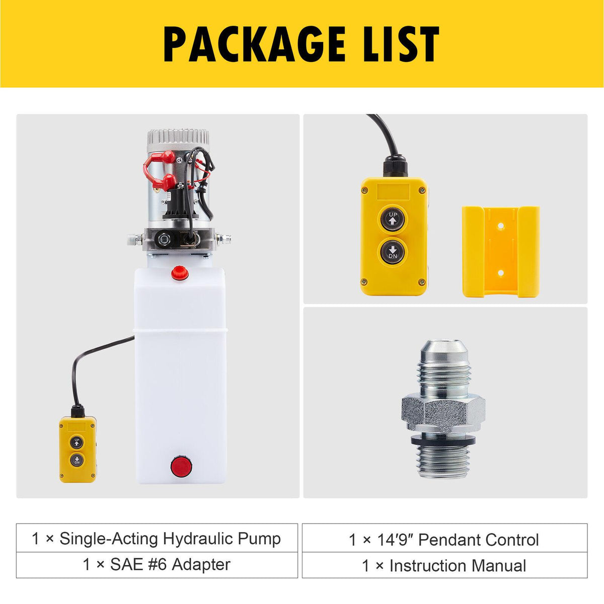 12V 8qt Single Acting Hydraulic Pump for Boat Lift Wheelchair Lift Tailgate Lift