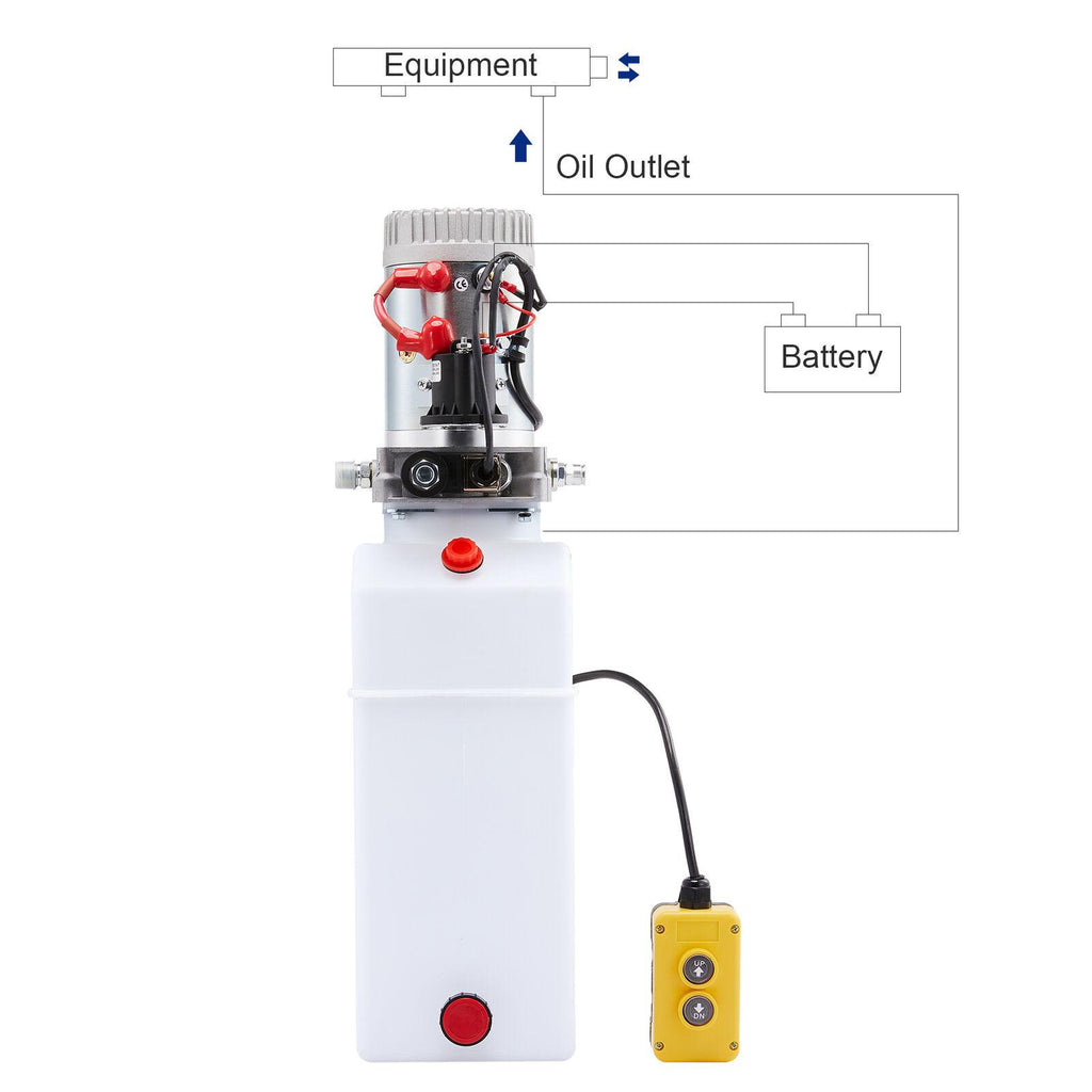 12V 8qt Single Acting Hydraulic Pump for Boat Lift Wheelchair Lift Tailgate Lift