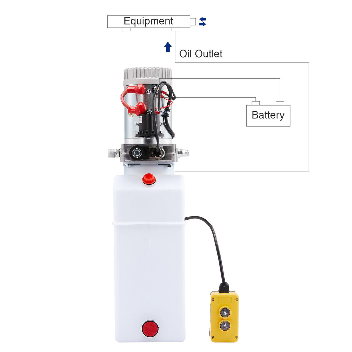 12V 8qt Single Acting Hydraulic Pump for Boat Lift Wheelchair Lift Tailgate Lift