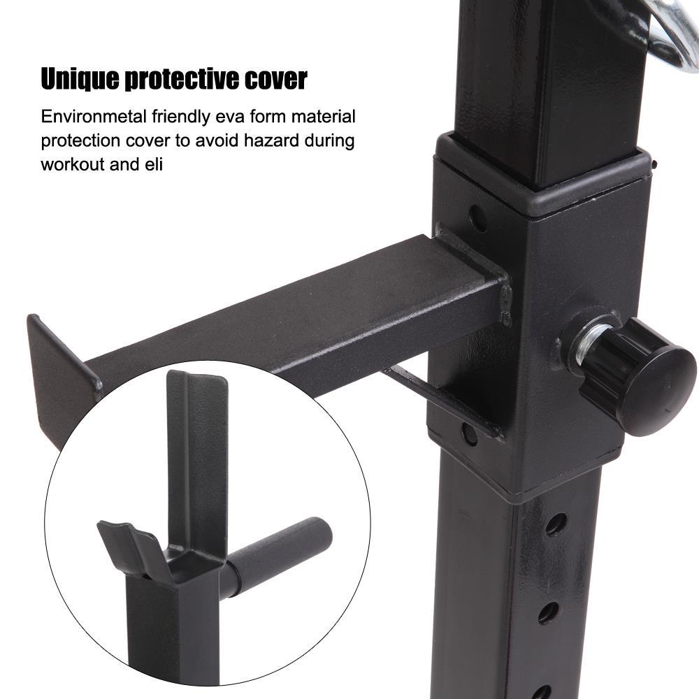 UBesGoo Adjustable Squat Rack Stand, Multi-Function Weight Lifting Home Gym