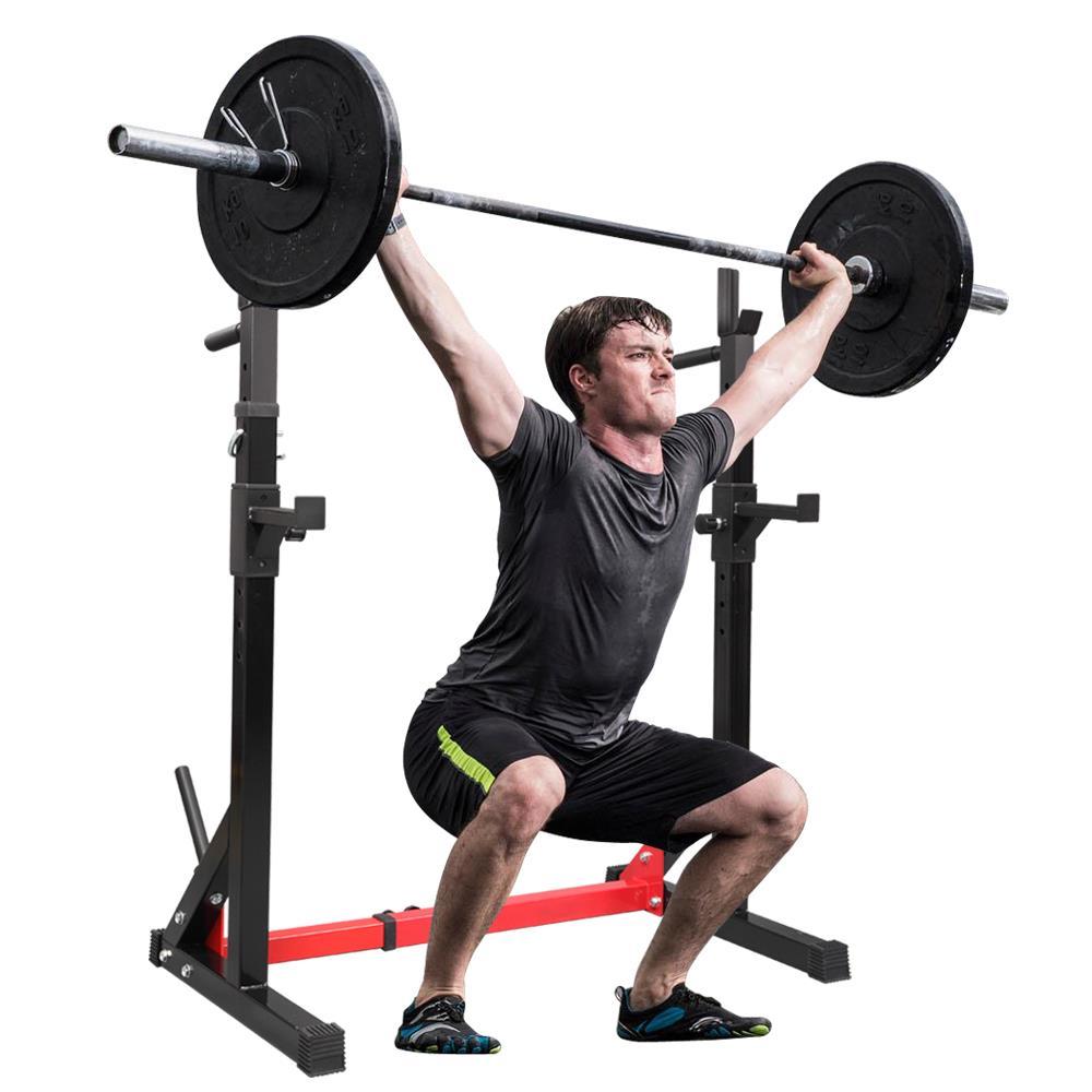 UBesGoo Adjustable Squat Rack Stand, Multi-Function Weight Lifting Home Gym