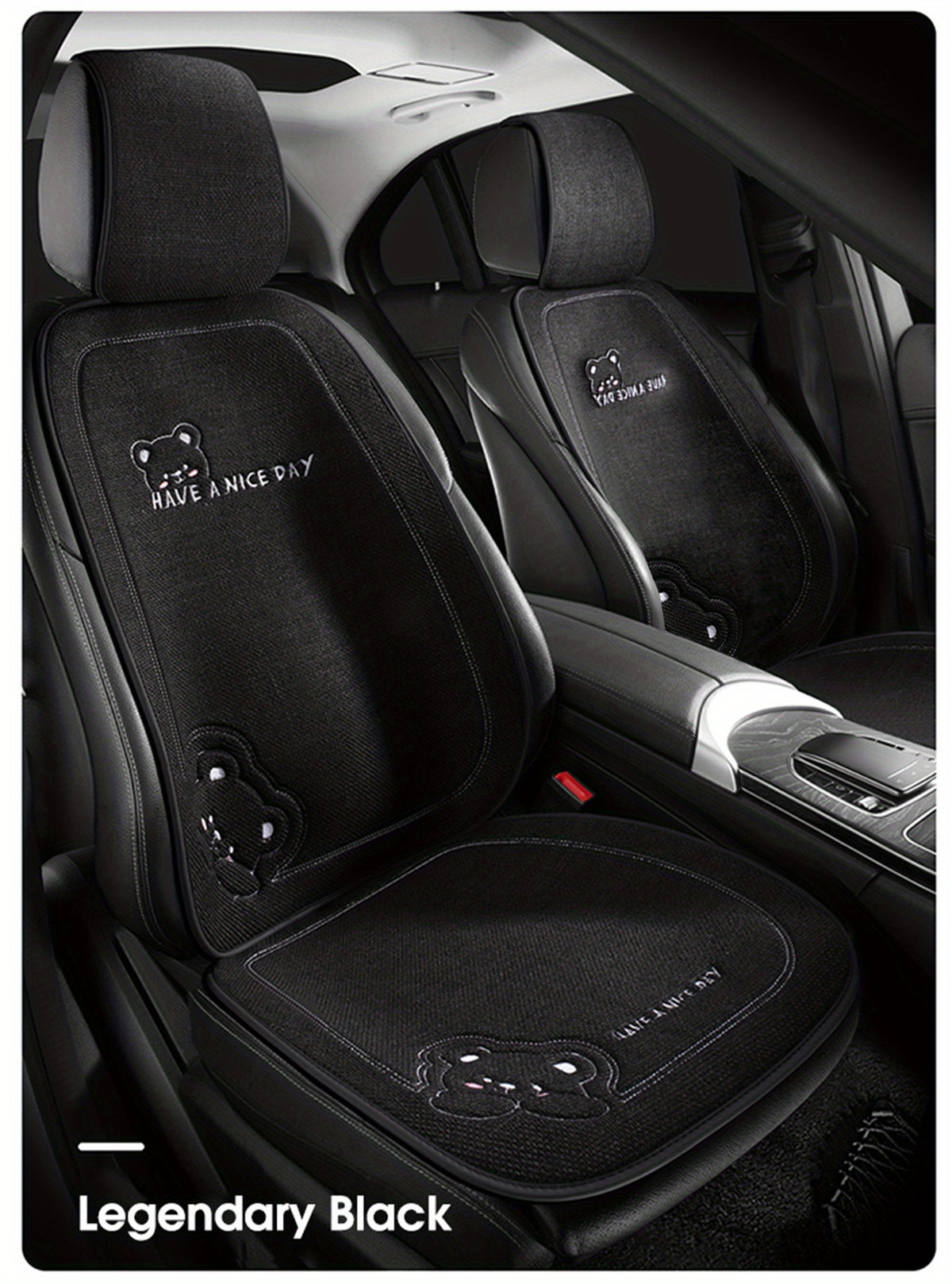 Car seat cartoon cute four seasons pad car butt pad simple car pad car seat pad back row non-slip breathable seat cover  car accessories