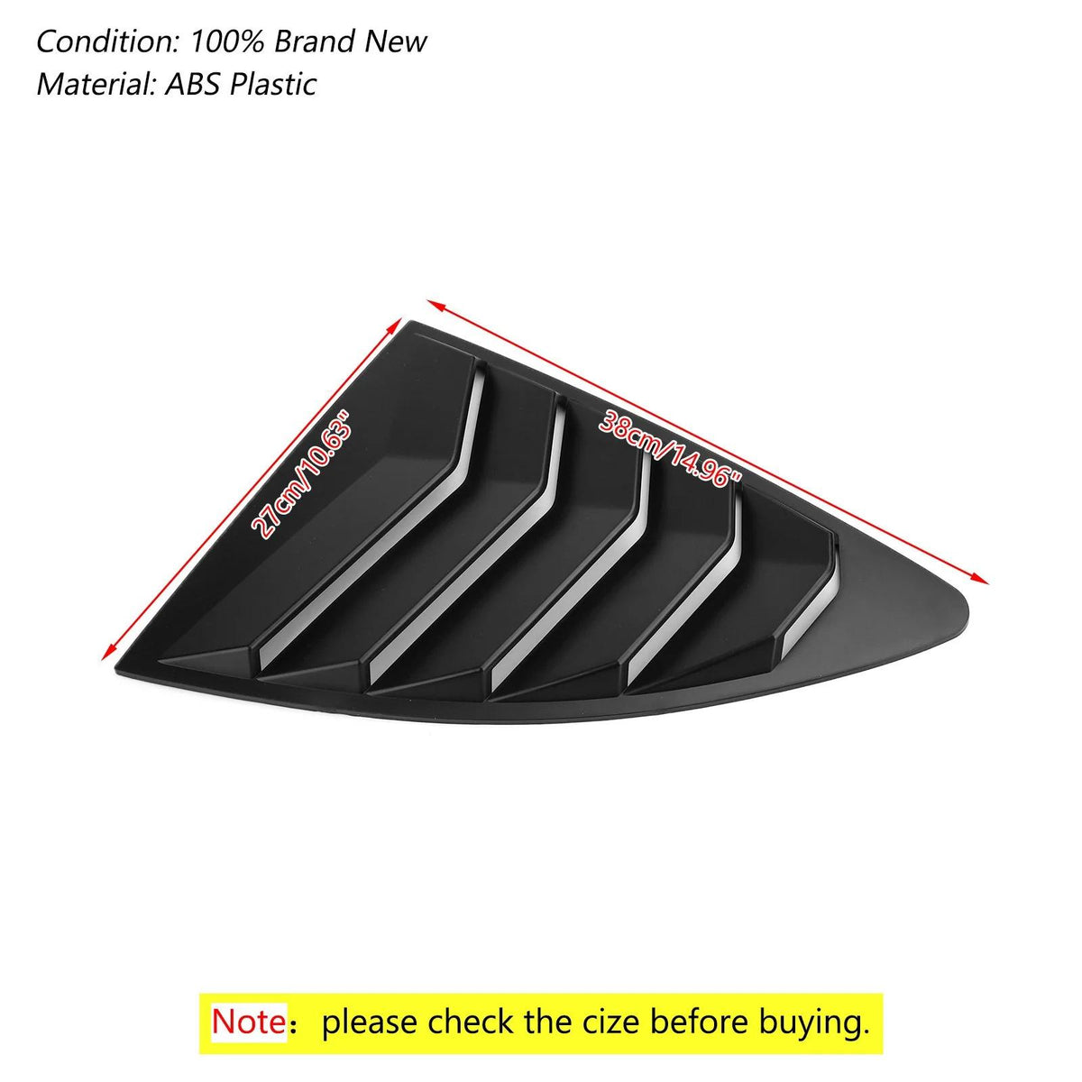 Side Window Louver MatteBlack For 13-18 Scion FRS BRZ Toyota 86 GT86 AE86 Generic