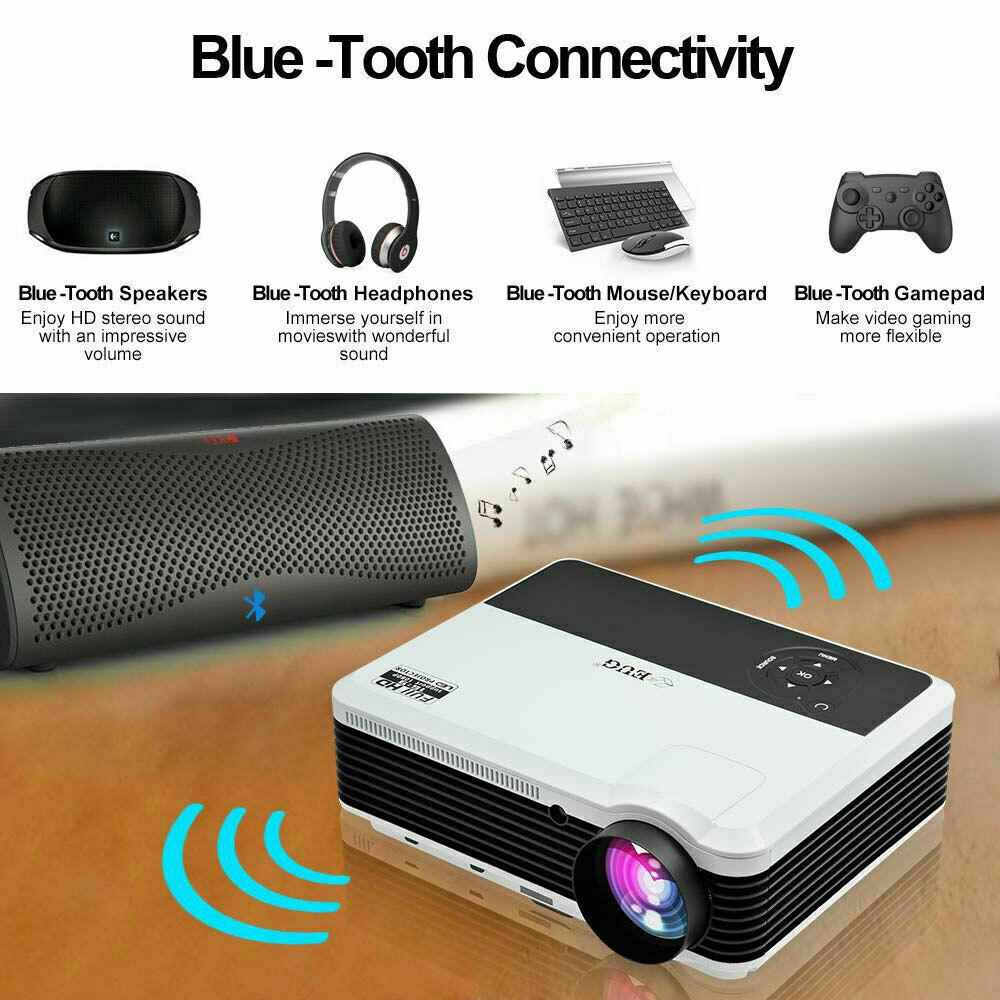 eug 7500:1 android bt wifi projector home theater proyector wireless tv netflix