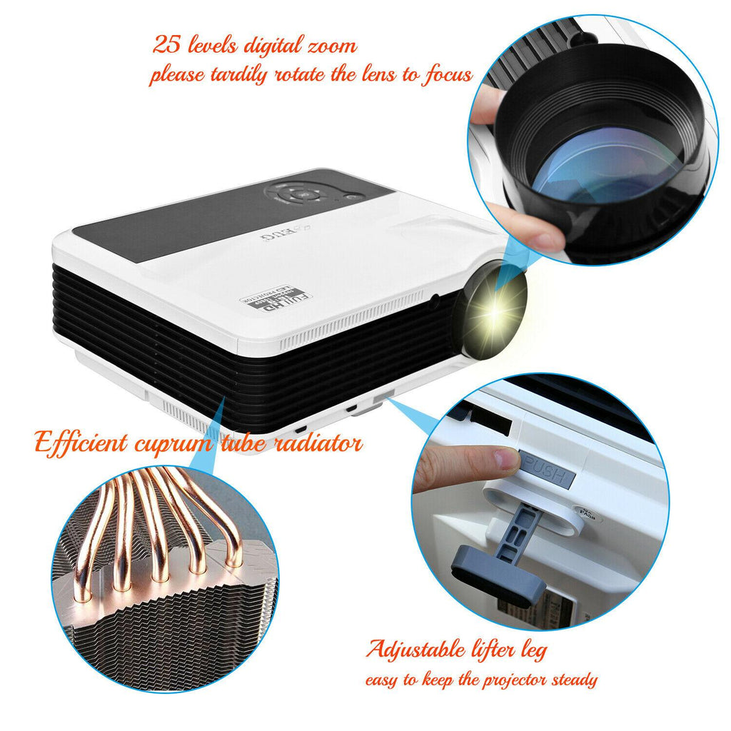 eug 7500:1 android bt wifi projector home theater proyector wireless tv netflix