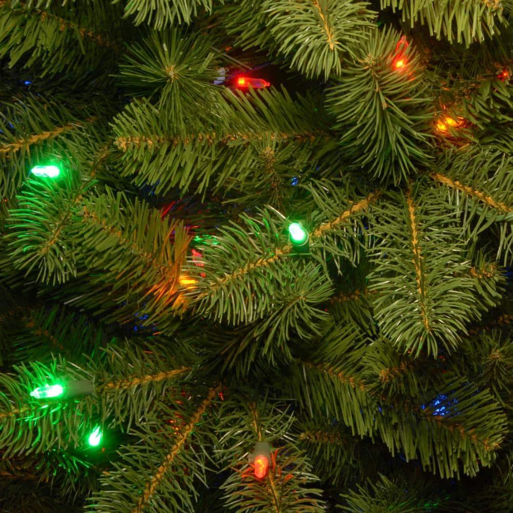 6.5 ft. Downswept Douglas Pencil Slim Fir Artificial Christmas Tree with Dual Color LED Lights